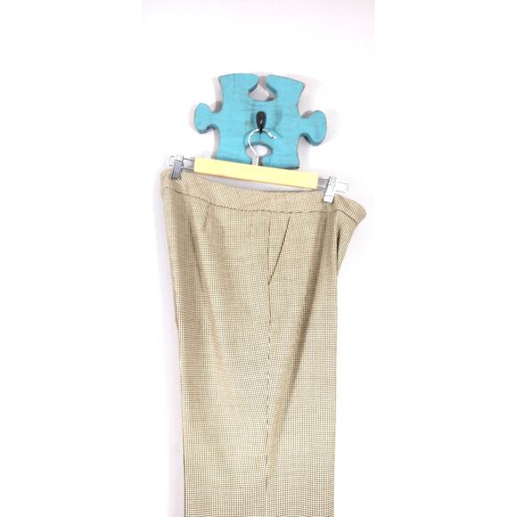 Talbots Signature Flare light brown check wool trouser pant size 10 - Picture 2 of 13